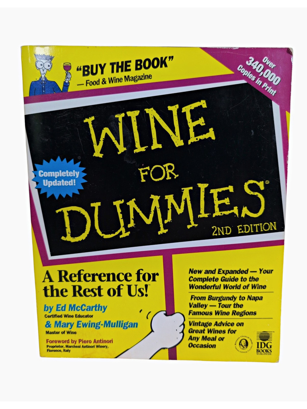 Wine For Dummies 2nd Ed by Mary Ewing-Mulligan & Ed McCarthy 1998 PB